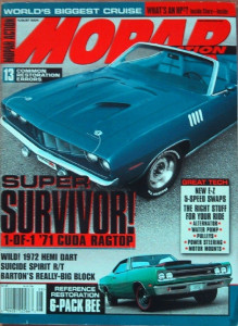 MOPAR ACTION 2004 AUG - 1 OF 1 CUDA, HP2 BELVEDER